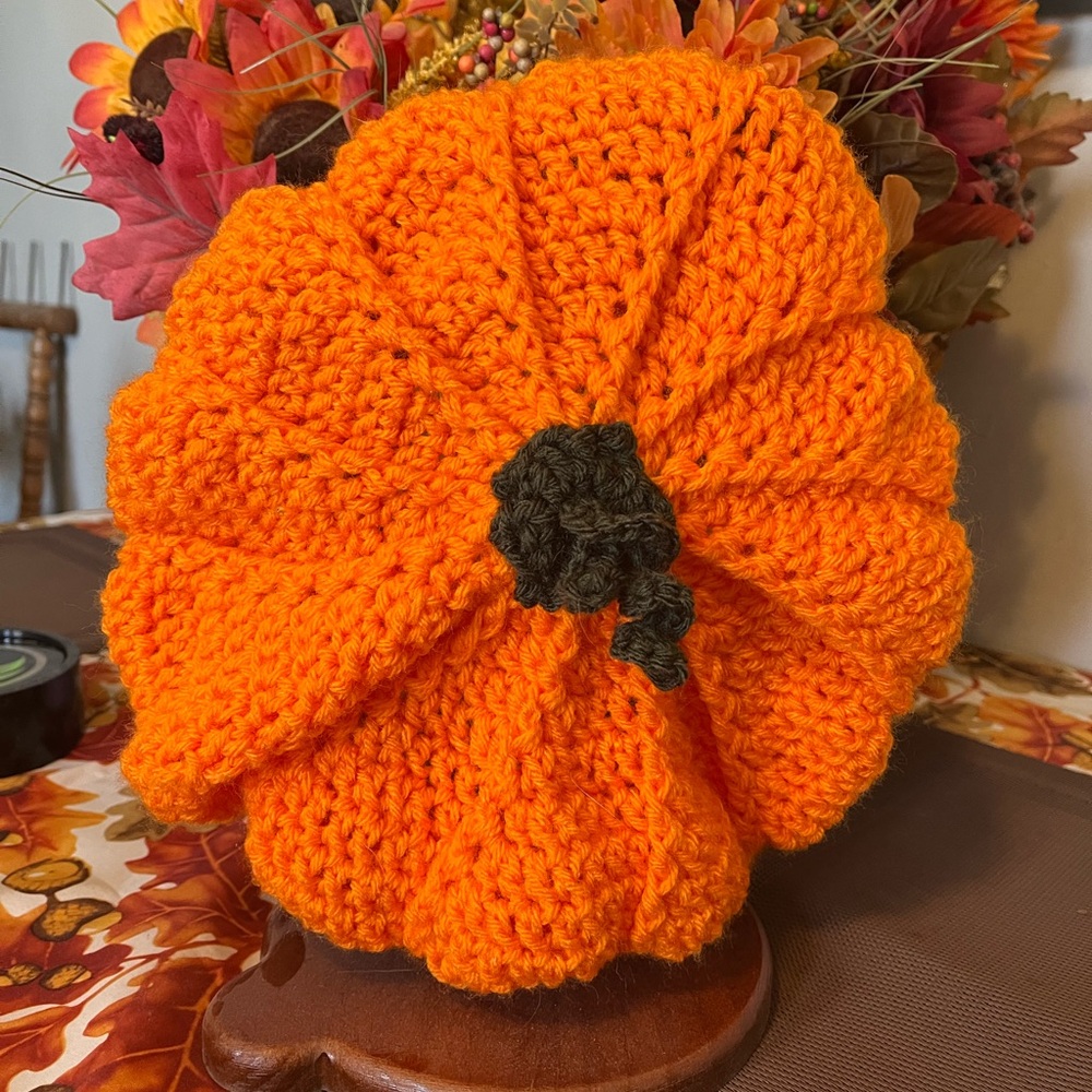 Handmade Orange Pumpkin Decor